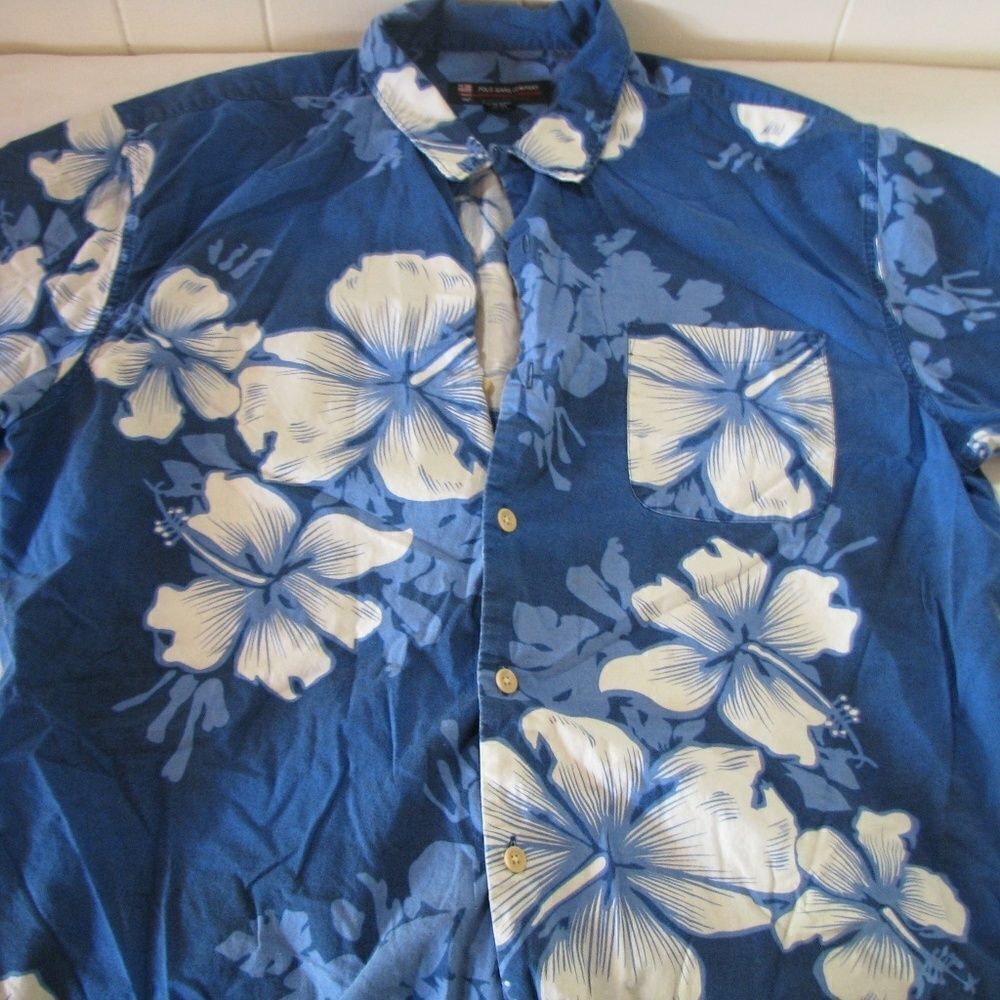 Polo Jeans Hawaiian Button-Down Shirt, L